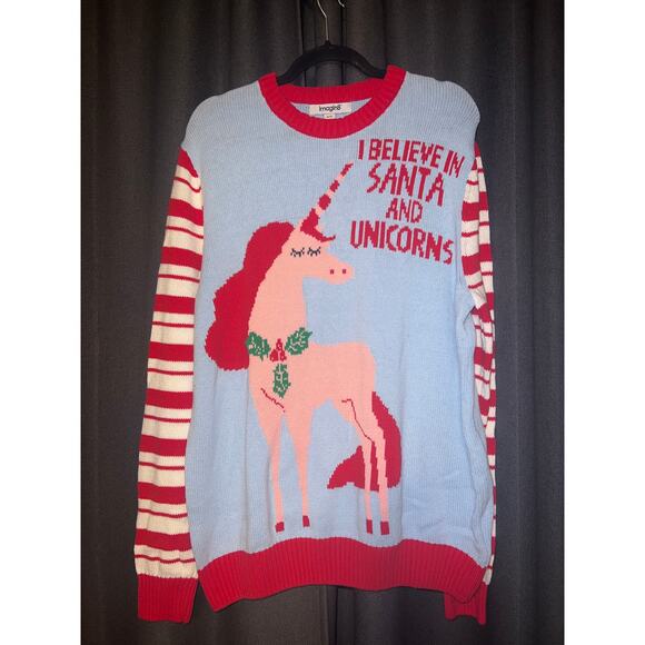 Ugly Christmas Sweater Xmas Size XL Unicorn - Picture 1 of 3